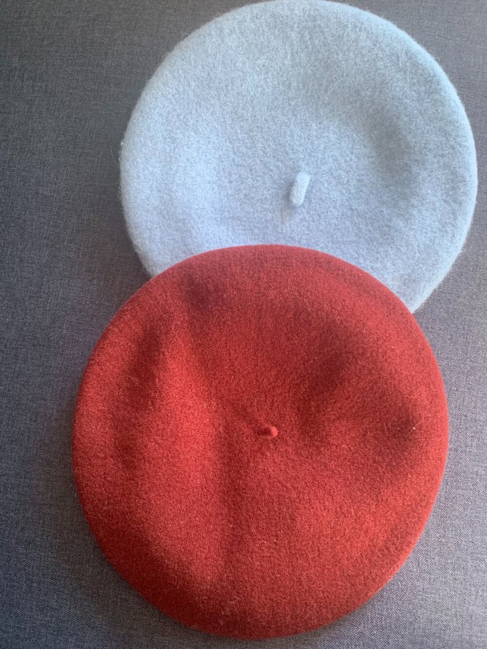 Set of Two Berets - Maroon and Light Blue